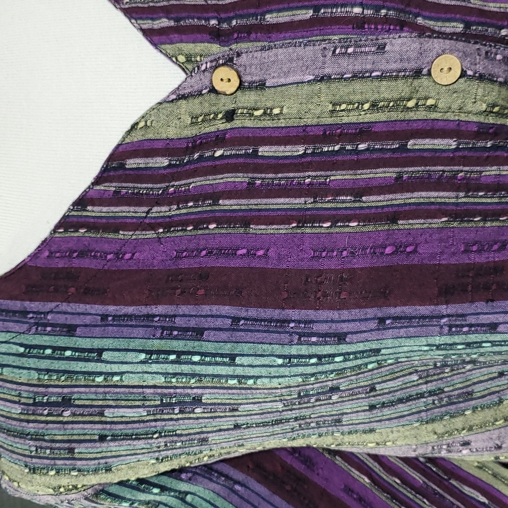 Multi Color Striped Button Down Blouse - image 2